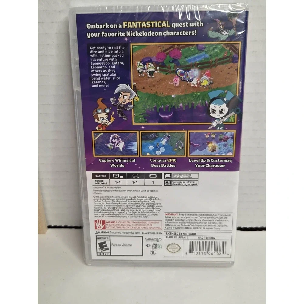 NINTENDO SWITCH NICKTOONS & THE DICE OF DESTINY Sealed Brand‎ New  VIDEO GAME
